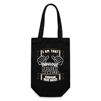 Project Manager Funny Saying Gift - Gift Bag for Bottles - black - Front