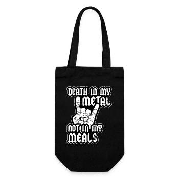 La mort dans mon métal Pas dans mes repas Végétarien Végétalien - Sac à bouteille - noir - Devant