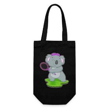 Koala Tennis Tennisschläger - Geschenkbeutel für Flaschen - Schwarz - Vorne
