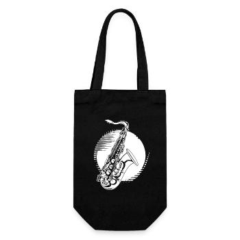 Saxophone Graphics - Gift Bag for Bottles - black - Front