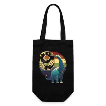 Brachiosaurus 9 Years 9th Birthday Gift - Gift Bag for Bottles - black - Front