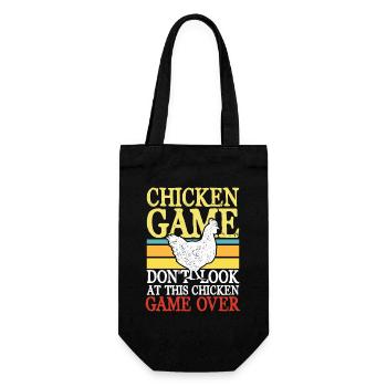 chicken game don t look at this chicken - Geschenkbeutel für Flaschen - Schwarz - Vorne