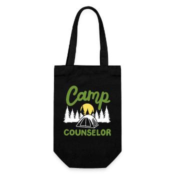 Camping Camp-Betreuer - Geschenkbeutel für Flaschen - Schwarz - Vorne