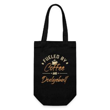 Fueled by Coffee and Dodgeball Team Game Player - Gift Bag for Bottles - black - Front