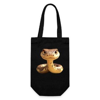 Snake Python Cobra Mamba Rattlesnake Snake - Gift Bag for Bottles - black - Front