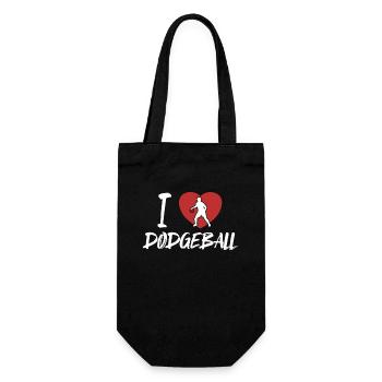 I love Dodgeball Game Prisonball Team Player - Gift Bag for Bottles - black - Front