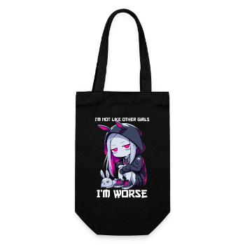 Not Like Other Girls Goth Bunny Kawaii Edgy Grunge - Gift Bag for Bottles - black - Front