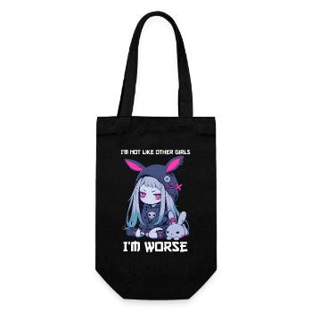 Not Like Other Girls Kawaii Goth Bunny Gothic - Gift Bag for Bottles - black - Front
