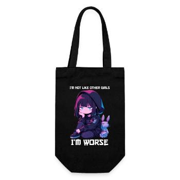 Not Like Other Girls Anime Girl Kawaii Edgy Goth - Gift Bag for Bottles - black - Front