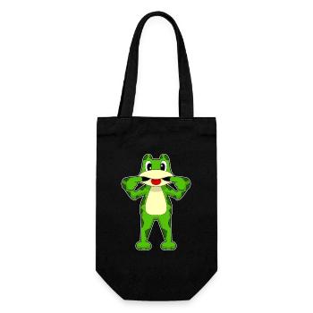 Funny frog - Gift Bag for Bottles - black - Front