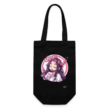 Little sweet Jesus sleeping in cherry blossoms - Gift Bag for Bottles - black - Front
