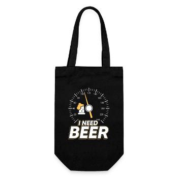 I need beer - Geschenkbeutel für Flaschen - Schwarz - Vorne