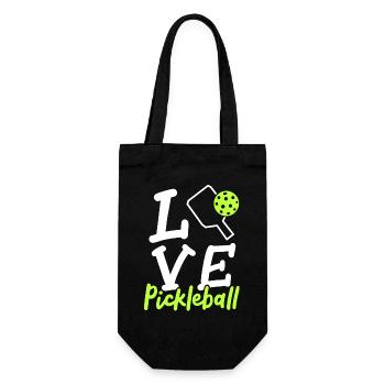 Pickleball Spieler Pickleball Liebhaber - Geschenkbeutel für Flaschen - Schwarz - Vorne