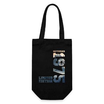 September 1975, 50th birthday Original 1975 - Gift Bag for Bottles - black - Front