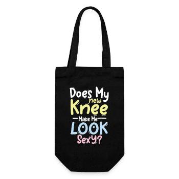 Does my new knee make me look sexy 01 - Geschenkbeutel für Flaschen - Schwarz - Vorne