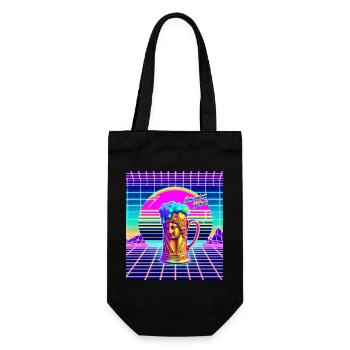 Bavarian Retro Design Folk Festival Gift Beer - Gift Bag for Bottles - black - Front