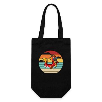 Retro Team Paddler Drummer Lover Dragon Boat - Gift Bag for Bottles - black - Front