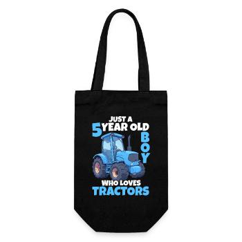 tracteur 5 ans garçon 5ème cadeau d’anniversaire - Sac à bouteille - noir - Devant