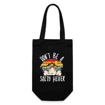 Don t be a salty heifer - Geschenkbeutel für Flaschen - Schwarz - Vorne