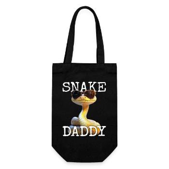 Snake Daddy Dad Snake Father's Day Snakes Dad - Gift Bag for Bottles - black - Front