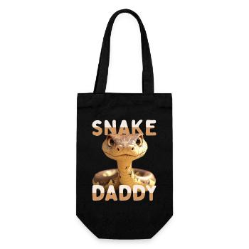 Snake Daddy Dad Snake Father's Day Snakes Dad - Gift Bag for Bottles - black - Front