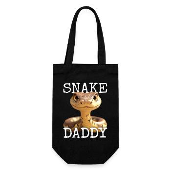 Snake Daddy Dad Snake Father's Day Snakes Dad - Gift Bag for Bottles - black - Front