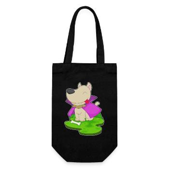 Dog Halloween Vampire - Gift Bag for Bottles - black - Front