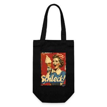 Heureuse femme au foyer des années 1950 avec de la crème glacée – Schleck ! - Sac à bouteille - noir - Devant