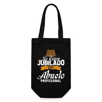 I'm not retired I'm a professional grandfather - Gift Bag for Bottles - black - Front