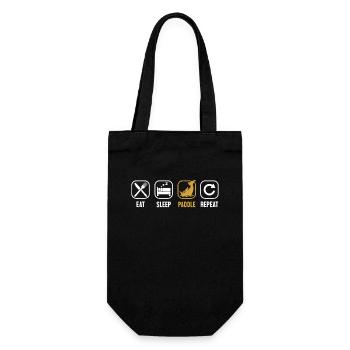 Eat Sleep Paddle Repeat Drummer Team Paddler - Gift Bag for Bottles - black - Front