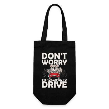 don t worry i m koalafied to drive - Geschenkbeutel für Flaschen - Schwarz - Vorne