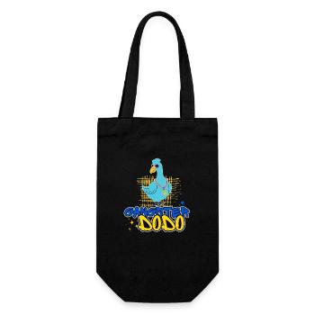 Gangster Dodo witziger Comicstil - Geschenkbeutel für Flaschen - Schwarz - Vorne
