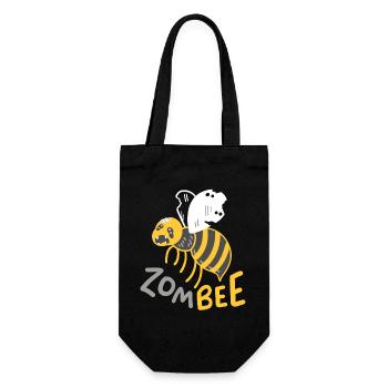 Zombie Biene Halloween - Geschenkbeutel für Flaschen - Schwarz - Vorne