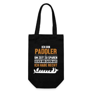 Paddler hat immer Recht Drummer Team Paddler - Geschenkbeutel für Flaschen - Schwarz - Vorne
