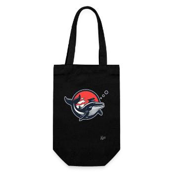 Marin marin baleine - Sac à bouteille - noir - Devant