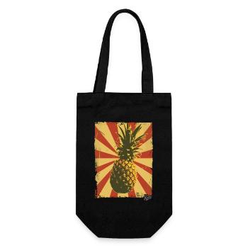Propaganda-Stil Ananas - Geschenkbeutel für Flaschen - Schwarz - Vorne