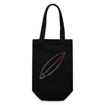 Surfbrett - Geschenkbeutel für Flaschen - Schwarz - Vorne