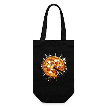Pizza Graphic - Gift Bag for Bottles - black - Front