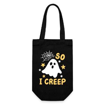 Geist Halloweenkostüm - Geschenkbeutel für Flaschen - Schwarz - Vorne