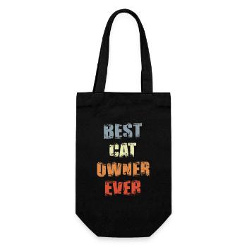 Best Cat Owner Ever - Gift Bag for Bottles - black - Front