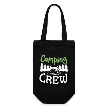Camping Crew Camper - Geschenkbeutel für Flaschen - Schwarz - Vorne