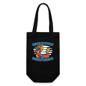 When In Doubt Paddle Harder Paddler Drummer Team - Gift Bag for Bottles - black - Front