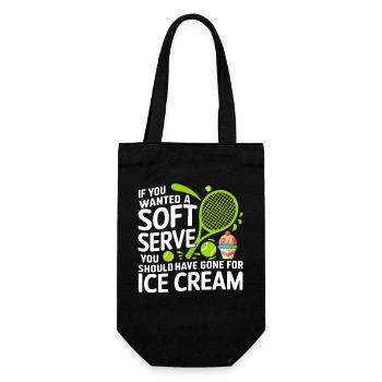 Soft Serve vs Eiscreme Cartoon-Zitat - Gift Bag for Bottles - black - Front