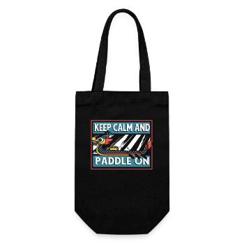 Keep Calm And Paddle On Paddler Drummer Team - Gift Bag for Bottles - black - Front
