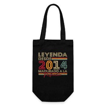Legende seit 2014 Geburtstagsgeschenk - Geschenkbeutel für Flaschen - Schwarz - Vorne
