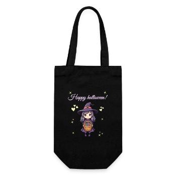 Frohe Halloween-Hexe! - Geschenkbeutel für Flaschen - Schwarz - Vorne