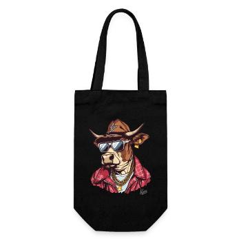 Super Cool Ranger Cowboy Bull - Gift Bag for Bottles - black - Front