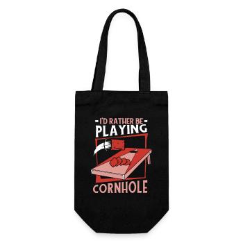 Plutôt jouer à Cornhole Bean Bag Plateaux de jeu - Sac à bouteille - noir - Devant