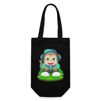 Monkey Headphones Musique - Sac à bouteille - noir - Devant