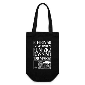 J’ai 50 ans, cinquante ans, 100 points pour mes 50 ans - Sac à bouteille - noir - Devant